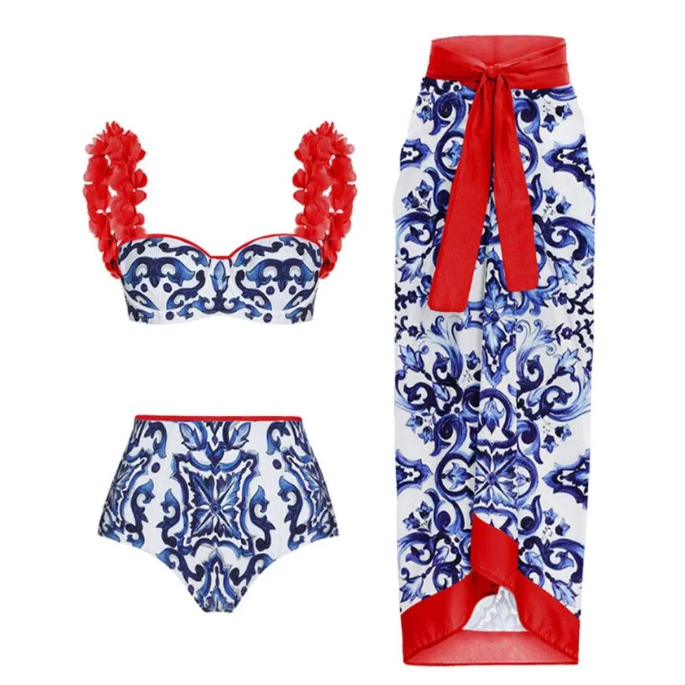 Vintage Women Swimwear One Piece Swimsuit Luxury Bikini